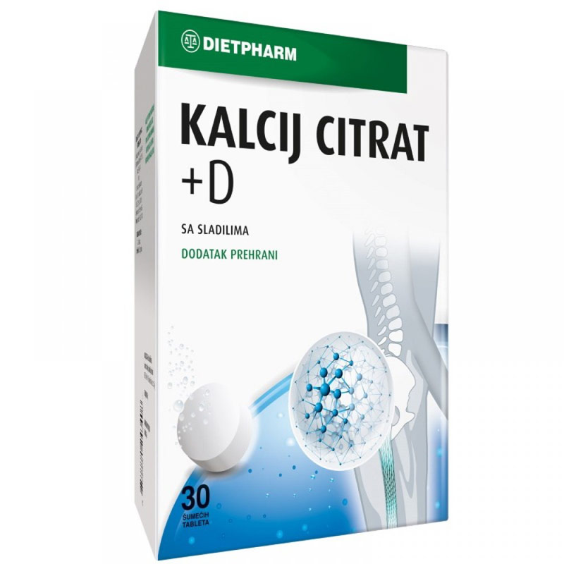 Dietpharm Kalcij citrat +D šum.tbl .a30