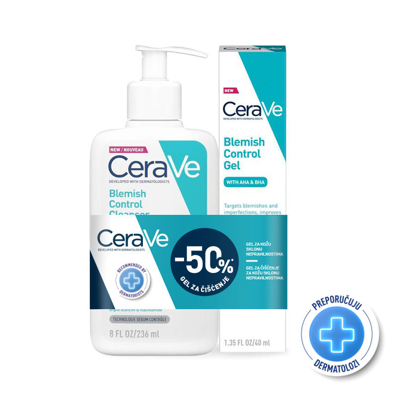 CV Blemish control AHA BHA gel 40ml+gel za čišćenje 236ml